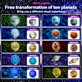 Miniatyrbilde 4 av 5: Planetprojektor, galakseprojektor, populærvitenskapelig projektorlampe, stjernenatt