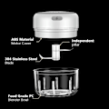 Miniatyrbillede 4 af 5: Mini Food Processor: Grøntsags-, Hvidløgs-, Kødhakker, Egnet til Babymad (250ML, Hvid)