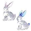 Miniatyrbilde 1 av 5: Glass Bunny Figurine Glass Bunny Statue Glass Rabbit Statue Figurine Crystal Rabbit Statue Micro Tiny Rabbit Animal 2pcs
