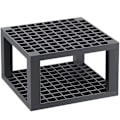 Miniatyrbillede 1 af 2: Penselholder med 96 huller - Penselholder i plast til skrivebord - Opbevaringsstativ til kunstmaterialer (størrelse 1, grå)