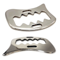 Miniatyrbilde 2 av 4: Gua Sha-verktøy i stål - manuell skrapeterapi for massasje og hudpleie - verktøy for myofascial frigjøring og mobilisering - Phy I3q4