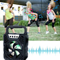 Miniatyrbild 1 av 5: Bärbar Bluetooth-högtalarmikrofon Utomhusljudförstärkning Sång Lyssna på musik Ljud Cool RGB Luminous Trådlös Bluetooth-högtalare（Svart）