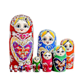 Pikkukuva 1 / 4: 10 kerrosta / sarja Matryoshka puinen venäläinen sisäkkäisnukke Työpöydän sisustus Lapset Joululahjat