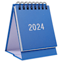 Pikkukuva 1 / 3: Pöytäkalenteri, kuukausittainen toimistokalenteri, minikalenteri 2024, pöytäkalenteri, minikalenteri (9,8 x 7,5 x 7 cm, sininen)