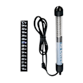 Miniatyrbillede 2 af 2: 2-pak rustfrit nedsænkelig akvarievarmer 50 watt med termometer, med plastertermometer (EU-stik) (M, som vist)