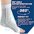 Miniatyrbild 4 av 4: Soothe Socks Neuropati Kompression Ankel Fotvalvsstöd Skydd Smärtlindrande Strumpor! (L XL, Svart)