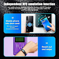 Miniatyrbillede 2 af 5: Nfc Rfid-kortkopieringslæser-skriver, nfc Smart Card Reader Writer Rfid Copier, engelsk version Icopy X100 Nfc Id Ic-læser（sort）