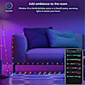 Miniatyrbild 4 av 5: LED-slinga RGB-färg intelligent APP kan DIY inredning röststyrning slinga（A）