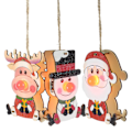 Miniatyrbillede 1 af 2: 3-pak julevedhæng snemand elg julemand vedhæng glødende næse vedhæng julepynt (10.00X7.00X3.00CM, som vist på billedet)