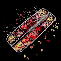Miniatyrbild 1 av 5: 12FY Holografiskt nagelkonstglitter 3d färgglada flingor