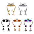 Miniatyrbillede 4 af 4: Magnetisk hestesko næsering - Clip-On, rustfrit stål, slidstærk, personlighed - Ingen piercinger påkrævet（Multicolor）