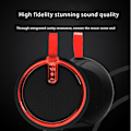 Miniatyrbild 5 av 5: Utomhus bärbar snodd Bluetooth liten stål, Mini Audio trådlös högtalare, Bärbar liten ljud subwoofer, Långvarig batteritid（Röd）