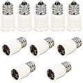 Miniatyrbilde 1 av 4: 10 stk E12-adapter E12 til E14 lampebaseadapterkonverter, E12 til E14 lampebaseadapter for glødelampe