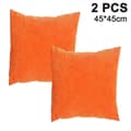 2-pack, mjuk dekorativ kuddfodral i manchester (orange)