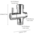 Miniatyrbillede 2 af 2: 3-vejs omskifterventil bruseadapter system reservedel