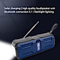 Miniatyrbild 4 av 5: Bluetooth Audio Utomhus Ficklampa Bluetooth 5.1 Radio Multifunktionskort Högtalare FM Radio Bärbar Högtalare (Blå)