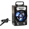 Miniatyrbild 1 av 5: Trådlös Bluetooth-högtalare i trä med lyftande stort ljud, bärbar dans, plug-in-ljud, cool subwoofer med mikrofon med 1 mikrofon (svart)