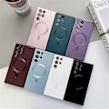Miniatyrbillede 2 af 5: Magnetisk Magsafe Plating Case Kompatibel Med Galaxy S23 Ultra, Blød Tpu Stødsikkert Cover Med Linsebeskyttelse