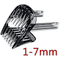 Miniatyrbild 2 av 4: 2 st 1-7/7-24 mm hårklippningskammar kompatibla med Hc9450 Hc9490 Hc7460 Hc9452 hårklippare ersättningskammar (1-7 mm 2 st)