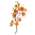 Pikkukuva 1 / 2: Halloween-tekokurpitsa Vaahteranlehti Oksa Simulaatio Oksa Koristelu (30X15cm, Oranssi)