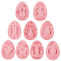 Miniatyrbillede 1 af 2: 9 stk. kageform påskebageform DIY påske kageform dessert bageform kageform (6X4.3X2CM, pink)