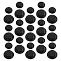 Pikkukuva 2 / 2: 50-pakkaus mikrohattuja Mini-nukkehattuja Minihattu-käsityöt Silinterihattukoriste Mikro-nukkehatut (3,7 x 3,7 cm, musta)