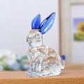 Miniatyrbilde 3 av 5: Glass Bunny Figurine Glass Bunny Statue Glass Rabbit Statue Figurine Crystal Rabbit Statue Micro Tiny Rabbit Animal 2pcs