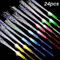 Miniatyrbilde 2 av 5: 24 stk glødende fiberoptiske tryllestaver med LED-lys, blinkende tryllestaver for fester, bryllup (tilfeldig farge)