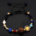 Miniatyrbild 3 av 3: 2023 Ny Uppgraderad Galaxy Solsystem 8 Planeter Armband för Kvinnor, 5-8mm Pärlor, Justerbar Längd (18,5cm), Perfekt Smyckesgåva för Jul, Bröllop