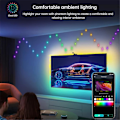 Miniatyrbild 5 av 5: LED-slinga RGB-färg intelligent APP kan DIY inredning röststyrning slinga（A）