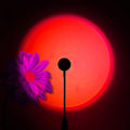 Miniatyrbillede 2 af 3: 2 stk. Farverig solnedgang lys USB projektionslampe til live streaming baggrundsatmosfære