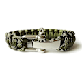Miniatyrbillede 4 af 5: Udendørs Camping Rustfrit Stål Armbånd Mænd Paracord Faldskærmstov W（1）
