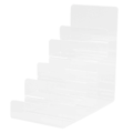Miniatyrbillede 1 af 2: Pungeholder display rack akryl skrivebordsopbevaringshylde flerlags display rack (19,5X18,5CM, transparent)