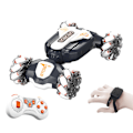 Miniatyrbillede 1 af 4: Gestus RC Bil, 2.4GHz 4WD Gestus Sensing RC Stunt Bil Legetøj, Dobbeltsidet 360 Rullende（Hvid）
