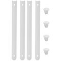 Miniatyrbillede 1 af 2: 40-styks skuffe fastgjorte skinner i plast L-formet skuffe prop (2.10X1.90X1.20CM, brun)