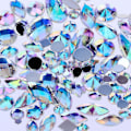 Miniatyrbillede 4 af 5: Rose Red AB Diy Non hotfix Flatback Akryl Negle Sten Rhinestones Ædelstene Til 3d Negle Kunst
