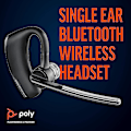 Miniatyrbilde 2 av 5: Zk-bluetooth-hodetelefoner, enkelt øre (enkelt øre) - kobles til PC, Mac, nettbrett eller telefon, med støydemping, svart