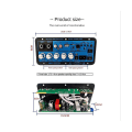 Miniatyrbilde 3 av 5: Bil Bluetooth Digital Forsterkerkort Dobbel Mikrofon Bluetooth 5.0 Stereo Forsterker Subwoofer Kara（BlåSvart）