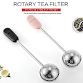 Miniatyrbillede 2 af 4: Rustfrit Stål Te-infuser Tekugle Til Kaffe Løs Te Kugle Lås Krydderi Te Kugle Kugleformet Infuser（Sort）