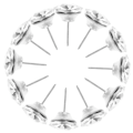 Miniatyrbillede 2 af 2: 20 stk. 25mm Diamant Krystal Møbelknapper Knapper Sofa Hovedgærde Sy Knapper Væg Dekoration Hvid)
