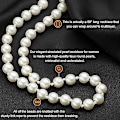 Pikkukuva 3 / 4: Pitkä helminauha Faux Pearls -kaulakorun setti Helmillinen pitkä helminauha 1920-luvun Gatsby-korut