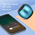 Miniatyrbild 5 av 5: Metall Bluetooth-högtalare, Mini-högtalare, Subwoofer Utomhus Bärbar Bluetooth-högtalare, HIFI Ljudkvalitet, Intelligent Brusreducering（Blå）