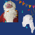 Miniatyrbilde 2 av 3: Juledekorasjon Nisse Skjegg Og Parykk Sett 4PCS for Voksne