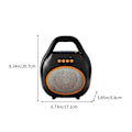 Miniatyrbild 3 av 5: Bärbar Bluetooth-högtalare med hög volym Squares Dance Bluetooth-högtalare med bländande ljus Utomhus bekväm Bluetooth-högtalare（Svart）