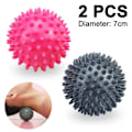 Pikkukuva 2 / 5: Hieront pallo | 2 kpl Fitness Fascia Hieront pallo - Ruusunpunainen + Harmaa 7 cm