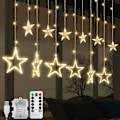 Miniatyrbild 1 av 5: Led Ramadan heminredning, varmvit 3,5 m M6 stor 6 små stjärnor, lämplig för jul, bröllop, fester, väggar