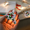 Miniatyrbild 2 av 4: Strålkastare 3m20 LED batteridriven ljusslinga julgranshängande prydnader trädgård uteplats sovrum festdekoration