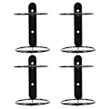 Pikkukuva 2 / 2: 4-pack seinälle kiinnitettävä viiniteline olutpullon näyttöteline yksittäinen pulloteline seinäteline metalliviiniteline (13,50X9,50X9,50CM, musta)