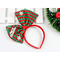 Miniatyrbilde 2 av 7: Festlig Julehårbøyle, Sløyfe Design For De Fleste, Komfortabelt Stoff & Plast Justerbar Størrelse Hårbøyle For God Jul