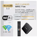 Miniatyrbild 5 av 5: TV98 PLUS Smart Android TV-box, Mediaspelare med Android 14.0 OS, Quad Core ARM Cortex A53, G31 OpenGL3.2 Grafik, Dual Band WiFi, BT5.0, 8K UHD